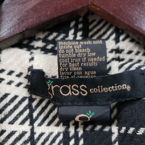 GRASS COLLECTION WOMEN'S TRENCH  BLACK/ GREY -M - Picture 4 of 4